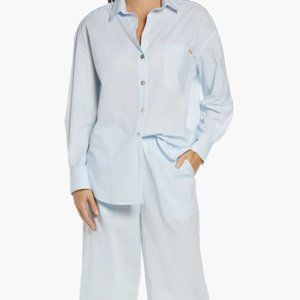 Lunya Long Sleeve Button-Up Airy Cotton Pajamas NWT Size Small